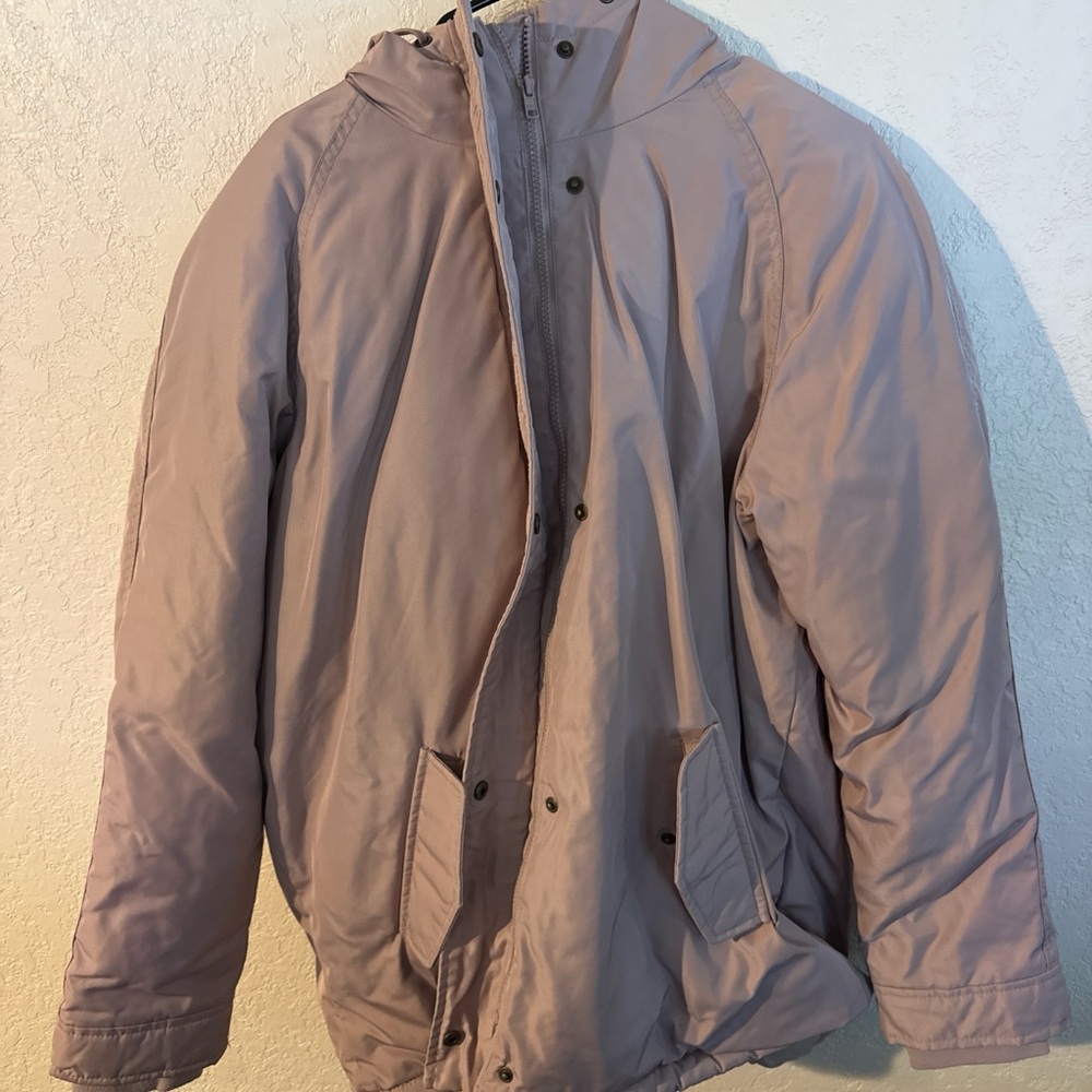 Old Navy Women’s Hooded Raincoat in Soft Pink